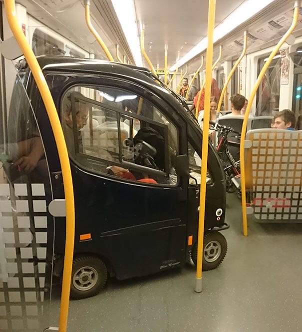 Man Fits His Entire Car Onto The Subway