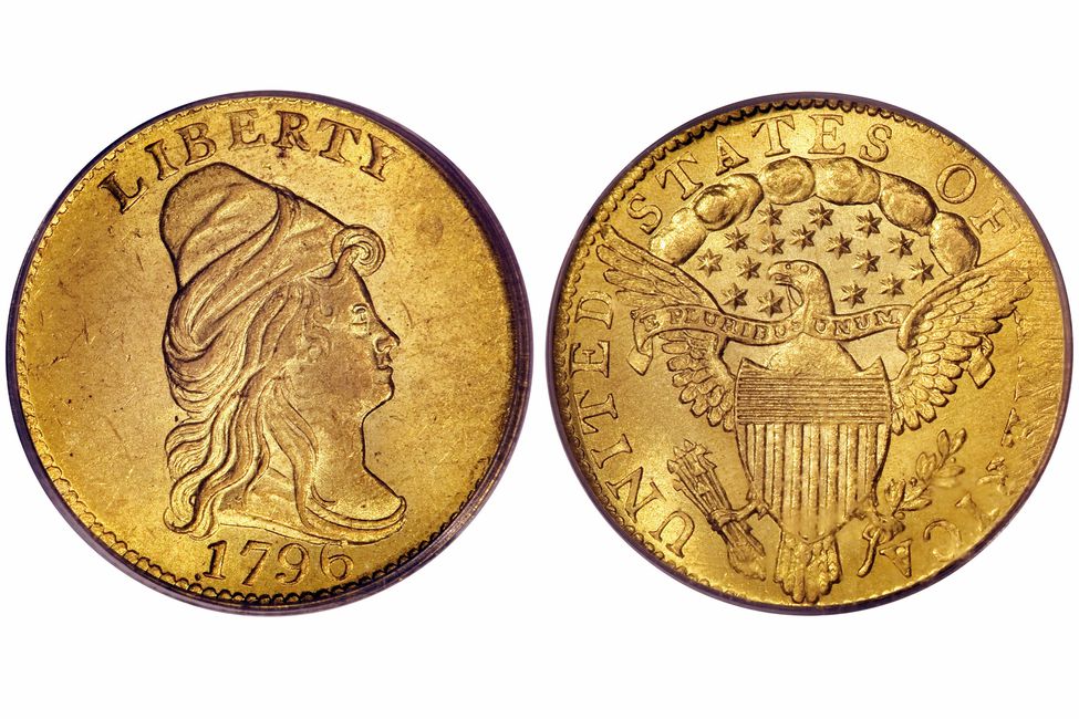 1796 Draped Bust Gold Quarter Eagle $2,50 Coin