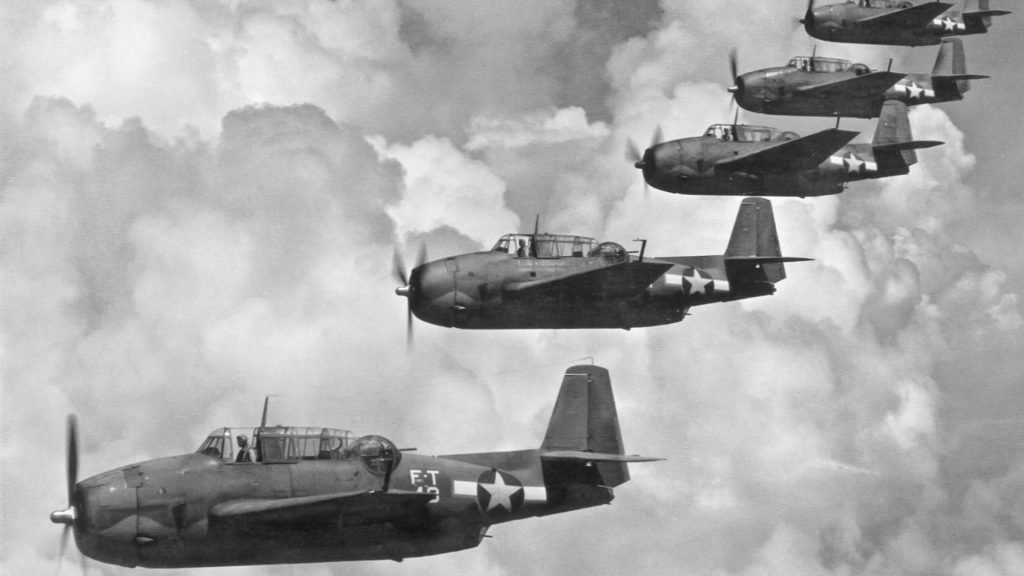 Five Avenger Torpedo Bombers