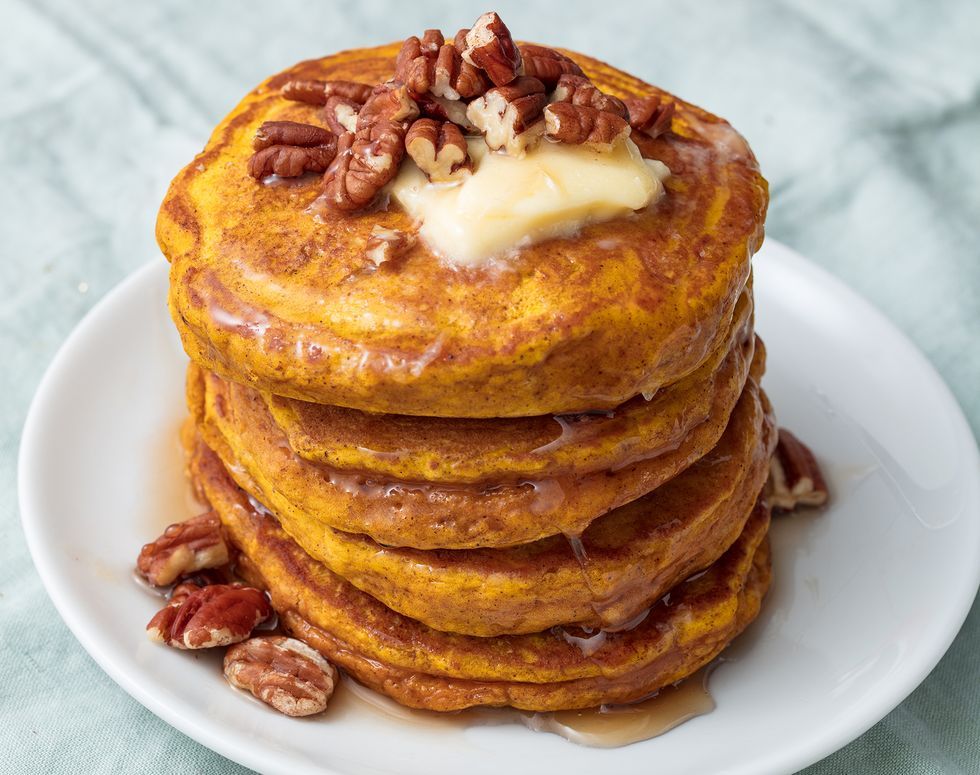 Pumpkin Pancakes Are Perfect With Butter And Pecans