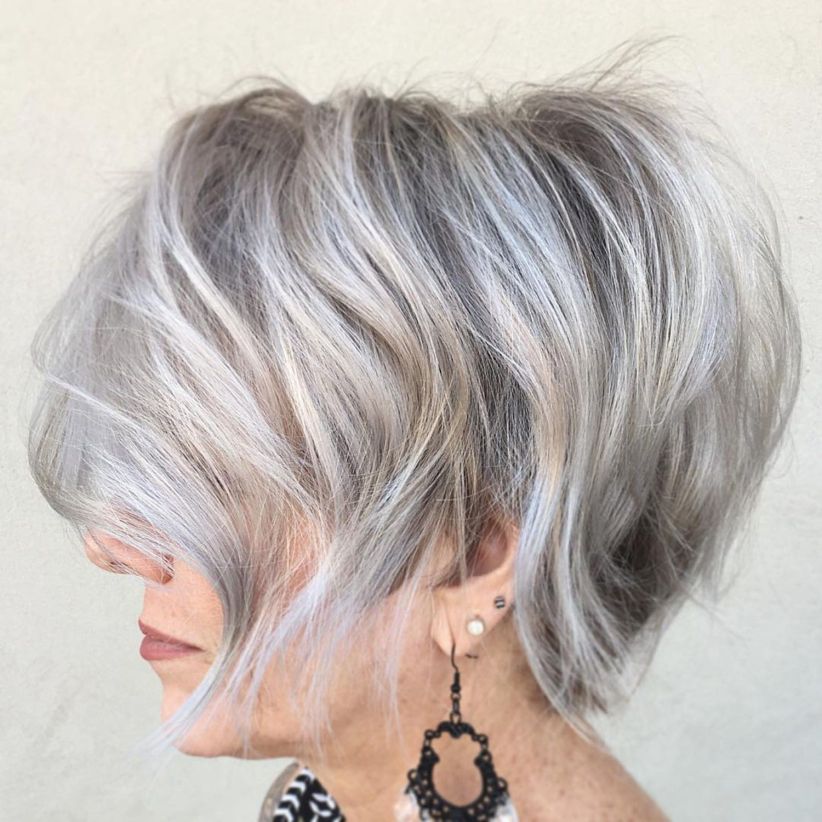 Silver Wispy Bob