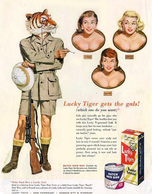 Lucky Tiger Hair Tonic 1950s