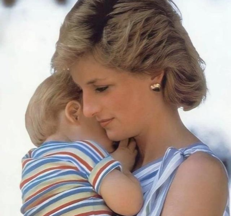 Princess Diana With Baby Prince Harry