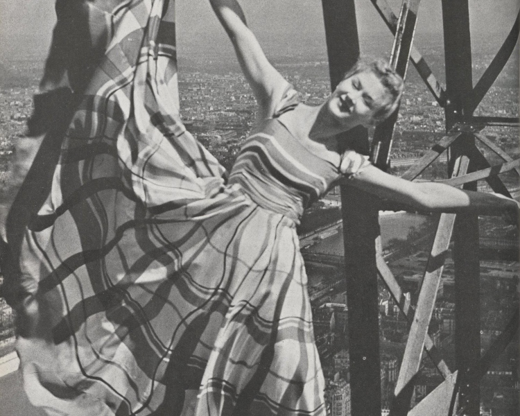 Lisa Fonssagrives On Eiffel Tower, 1939