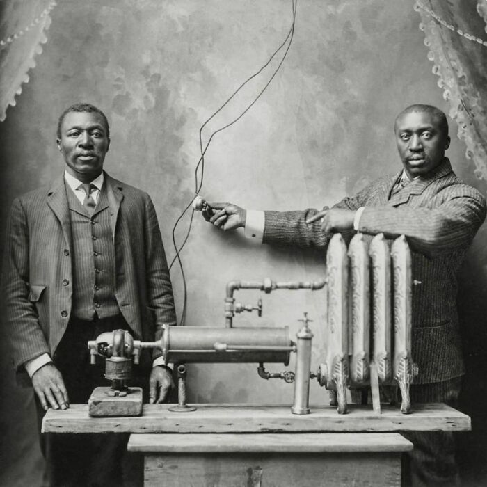 Inventor Charles S.l Baker And His Assistant